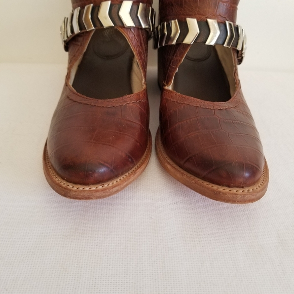 Freebird by Steven Blade Croc Embossed Leather Boots - Picture 3 of 9